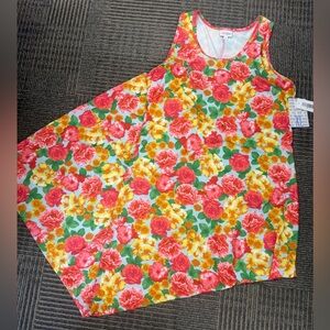 NWT LuLaRoe Dani Floral Maxi Dress Yellow Sz XL
